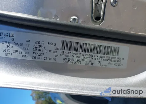 2019 Jeep Cherokee Altitude Fwd from USA, damaged, VIN 1C4PJLLB2KD377256